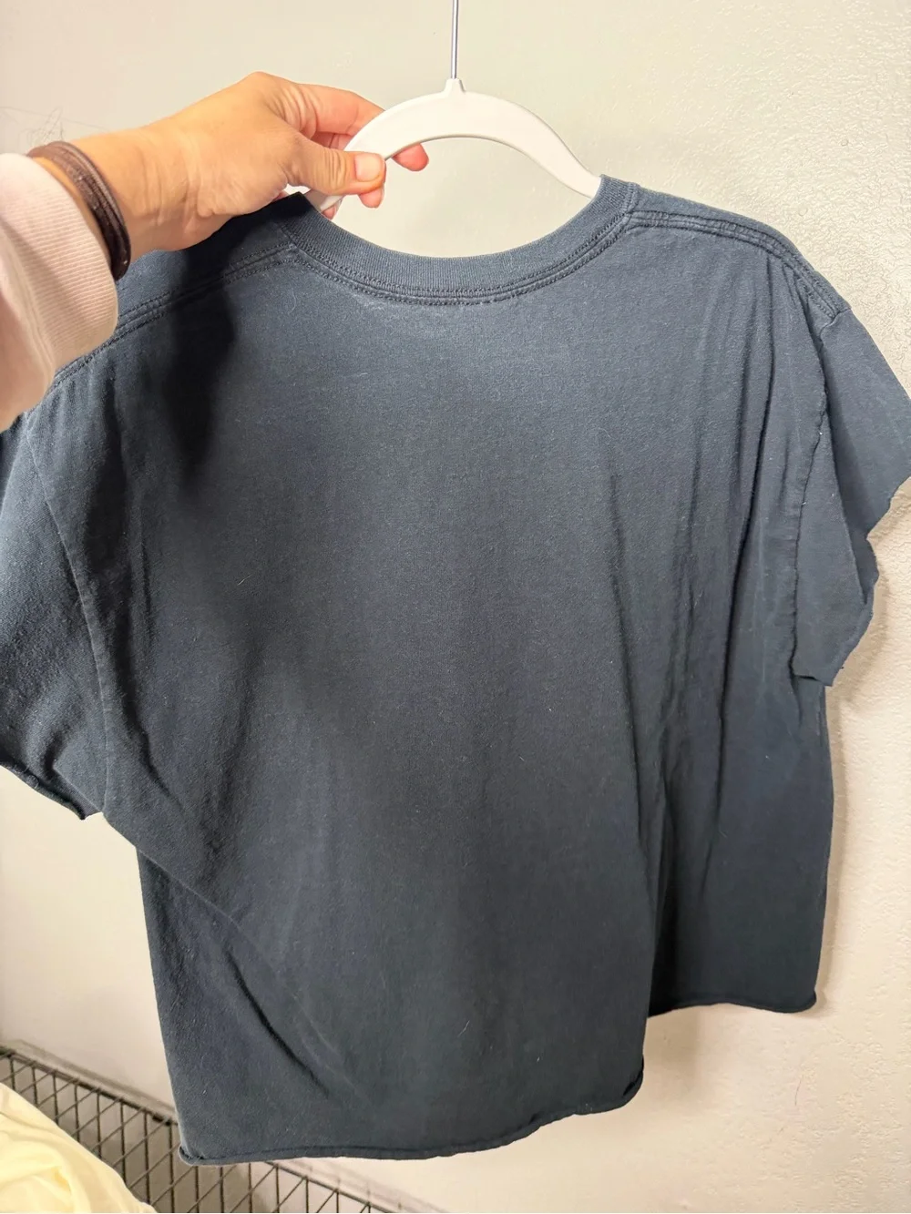 H&M Black Embroidered Crewneck Women's Top sz L